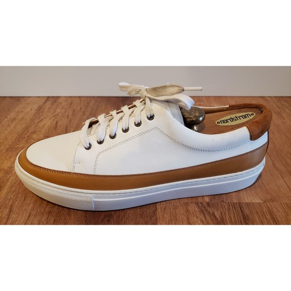 Taft White Carmel Leather Sneakers Mens US Size 9 (EU 42) Made In Spain main image 9